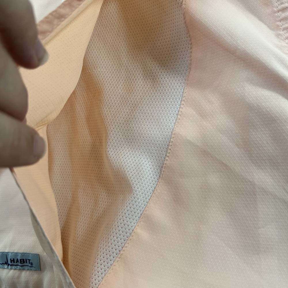 Mens Fishing Shirt Habit Vented Light Weight Solar Protection UV Size XL Peach - Picture 8 of 9